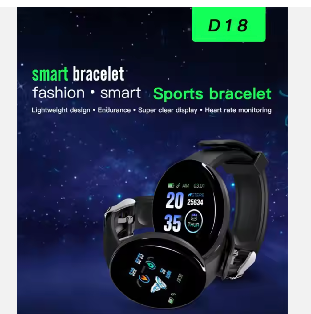 D18 Digital Sport Waterproof Smartwatch