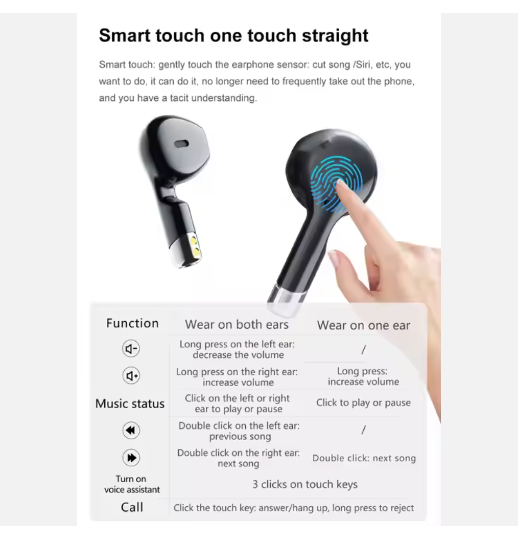 D8 Pro Smartwatch Earphone 2-in-1