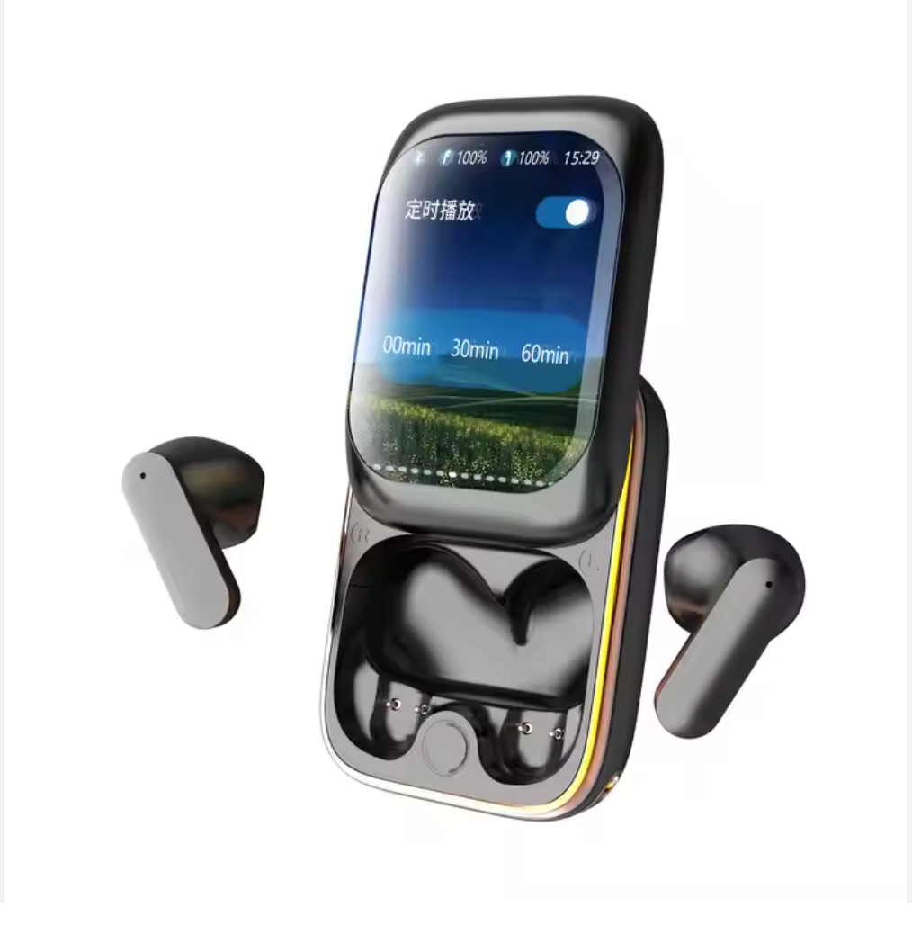 Cross-Border True Wireless Gaming Earbuds with LCD Display,