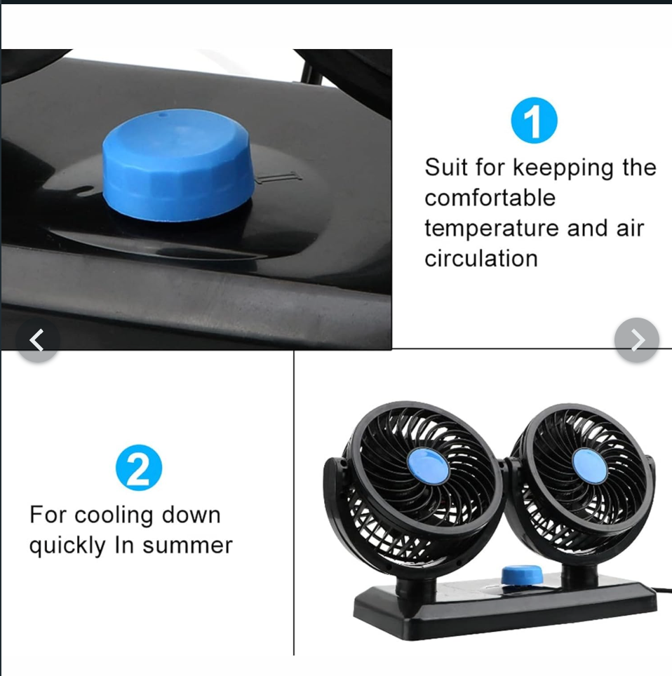 Double Head Car Fan