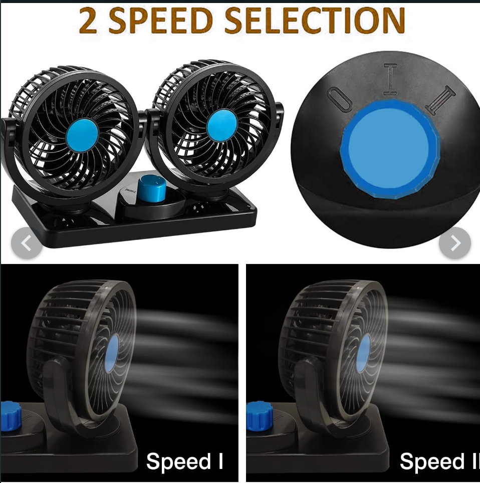 Double Head Car Fan