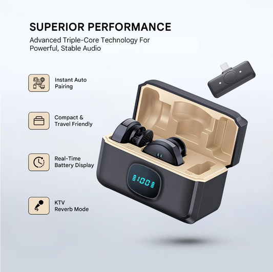 Q8 Wireless Microphone Caller Mic For Youtube