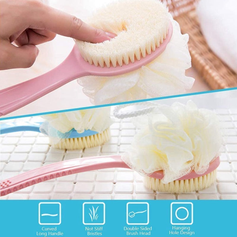 2 in 1 Loofah & Bristle Bath Brush