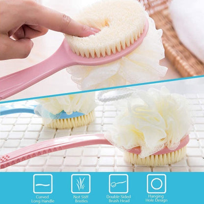 2 in 1 Loofah & Bristle Bath Brush