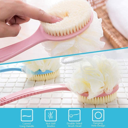 2 in 1 Loofah & Bristle Bath Brush