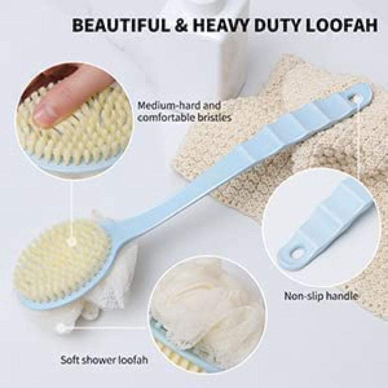 2 in 1 Loofah & Bristle Bath Brush