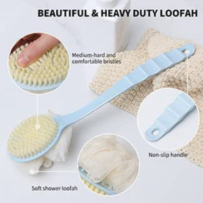 2 in 1 Loofah & Bristle Bath Brush