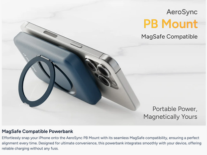 AeroSync Mount – 10000mAh MagSafe Wireless Power Bank with Mobile Stand