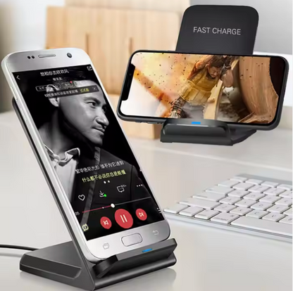 Toptai Fast Wireless Charging Stand Holder – 15W Smart Charger