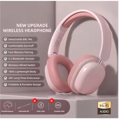 B-Wireless Earphones T1 with Microphone – Gaming & High-Power Headphones