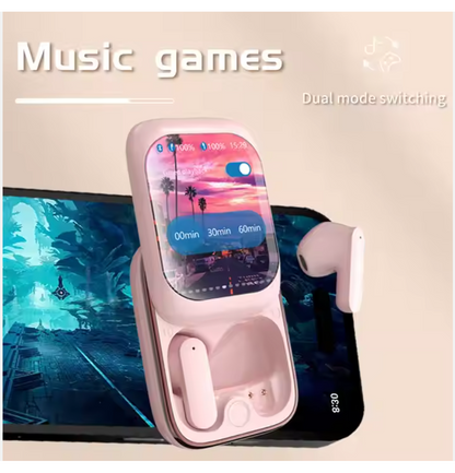 Cross-Border True Wireless Gaming Earbuds with LCD Display,