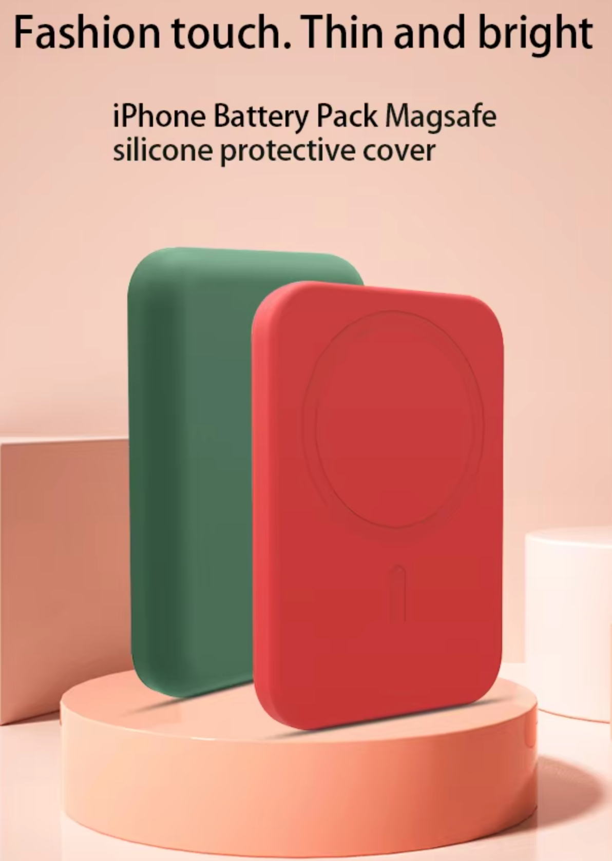 MagSafe Battery Pack Silicone Protective Case with Mountaineering Hook