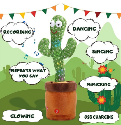 Cactus Dancing Talking Baby Toys for Kids Speaking Singing