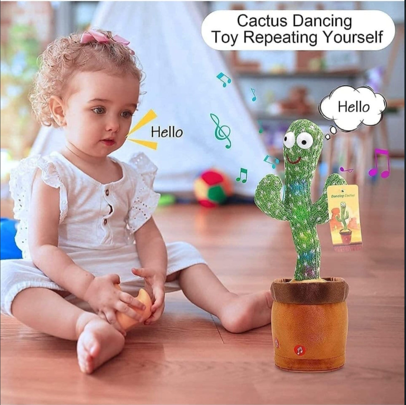 Cactus Dancing Talking Baby Toys for Kids Speaking Singing