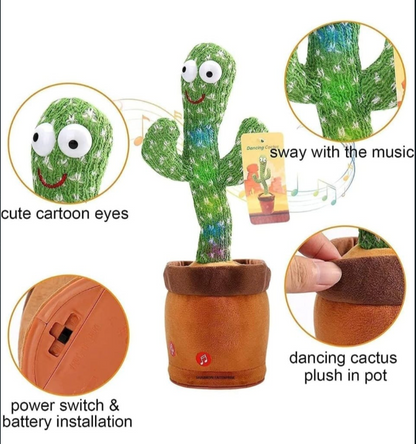 Cactus Dancing Talking Baby Toys for Kids Speaking Singing