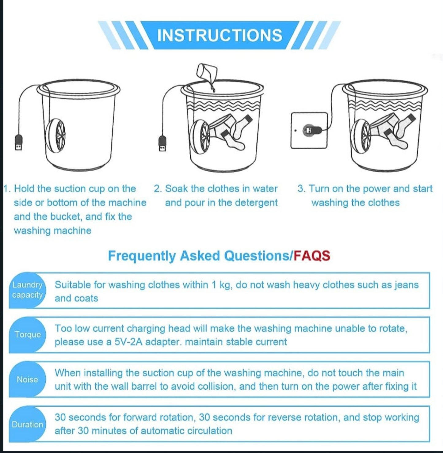 Turbine Wash While Washing Cloths