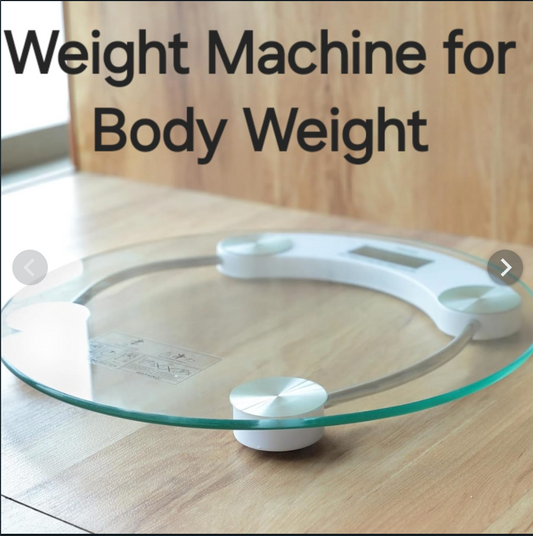 Weight Machine for Body Weight Thick Tempered Glass LCD Display With 180 Kg