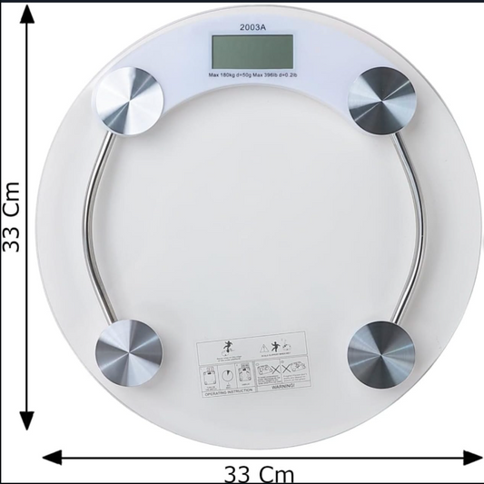 Weight Machine for Body Weight Thick Tempered Glass LCD Display With 180 Kg