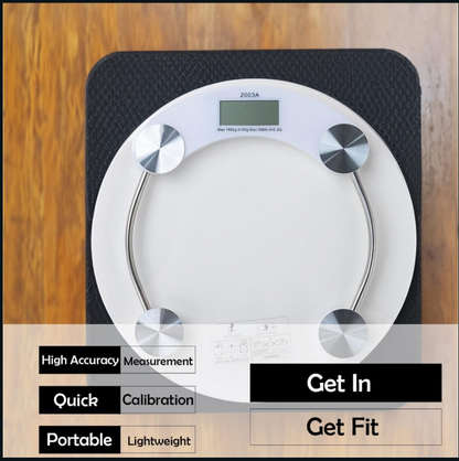 Weight Machine for Body Weight Thick Tempered Glass LCD Display With 180 Kg