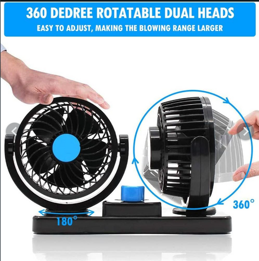 Double Head Car Fan
