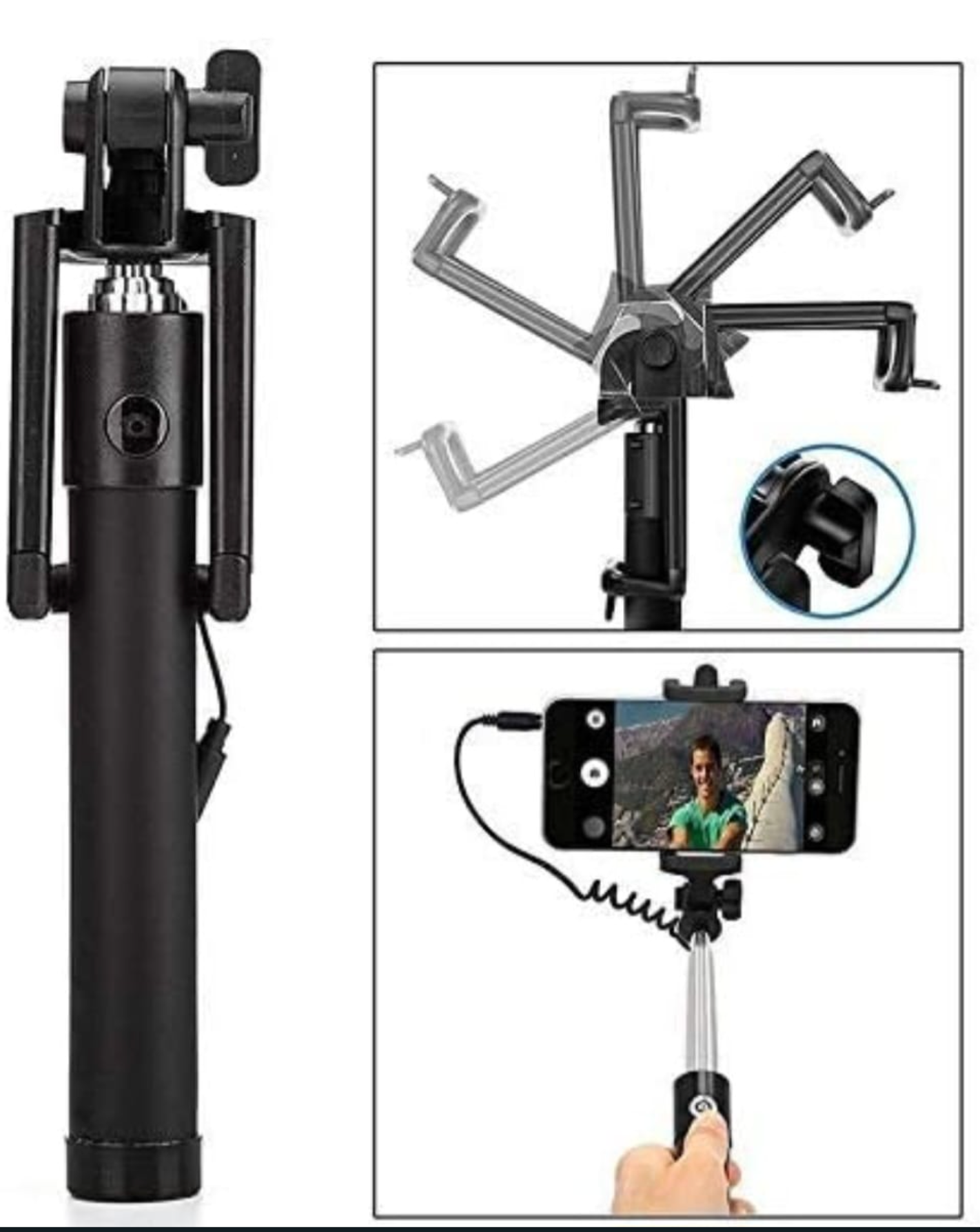 Black Selfie Stick