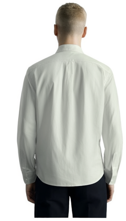 Men Classic Button-Down Collar Solid Cotton Tailored Fit Casual Shirt