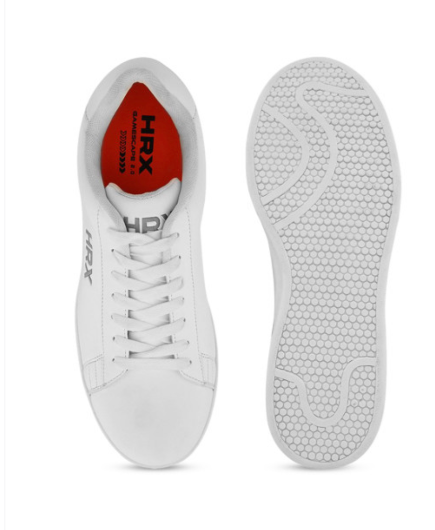 HRX by Hrithik Roshan Unisex White Lace-Up Sneakers