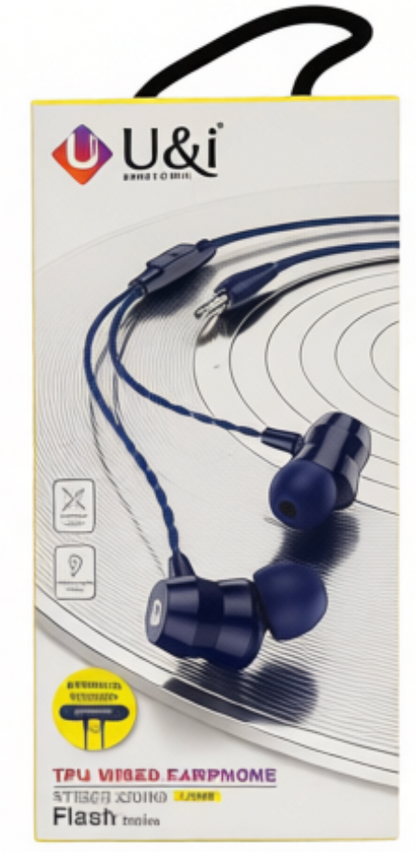 U&i Flash Series TPU Wired Earphones