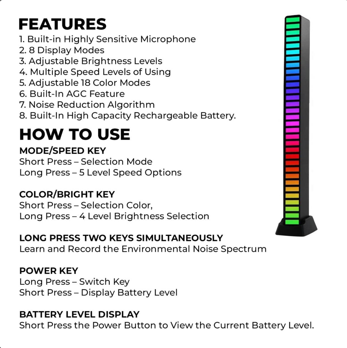 Sound Control Light Wireless
