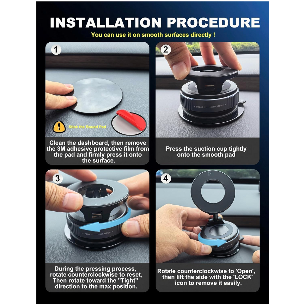 Vacuum Magnetic Phones Holder