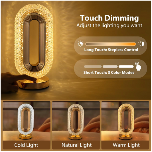 Crystal Table Lamp Touch Control M1