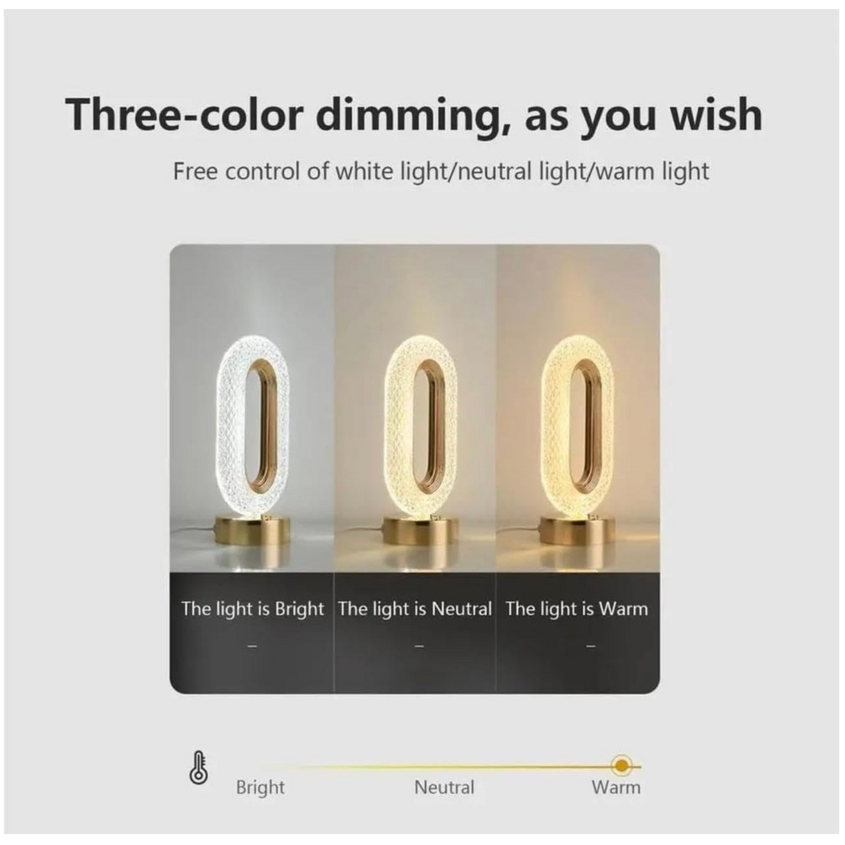 Crystal Table Lamp Touch Control M1