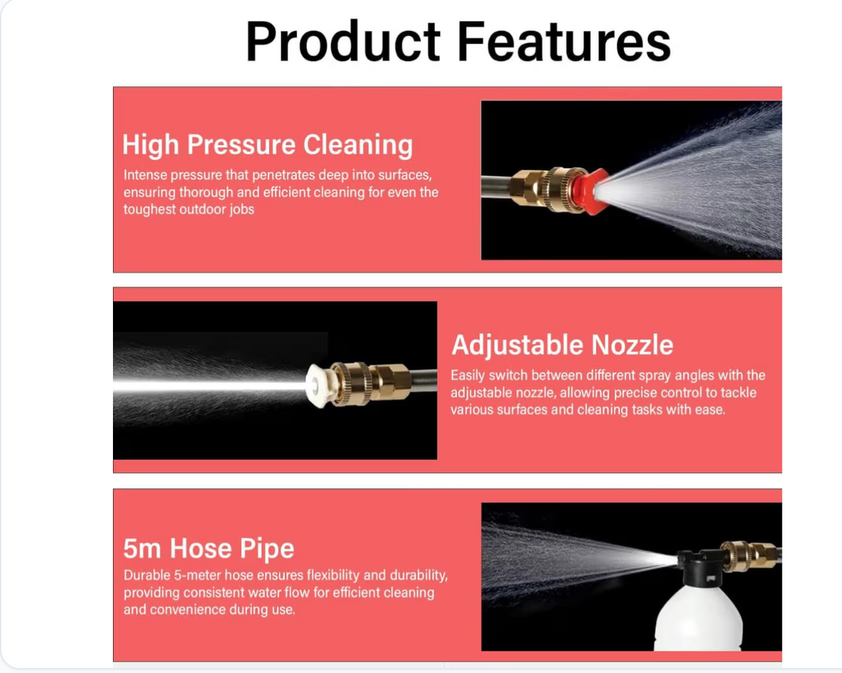 Car Washing Pump High Pressure Single Battery