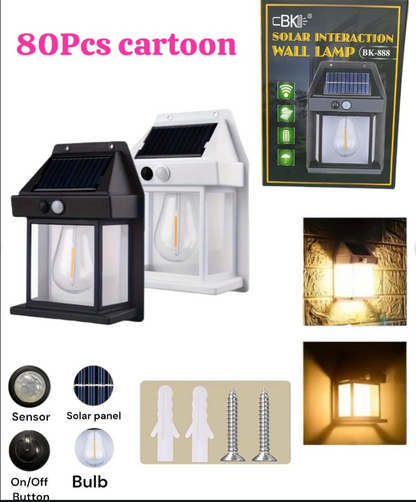 Solar Wall Lights Single Bulb Outdoor