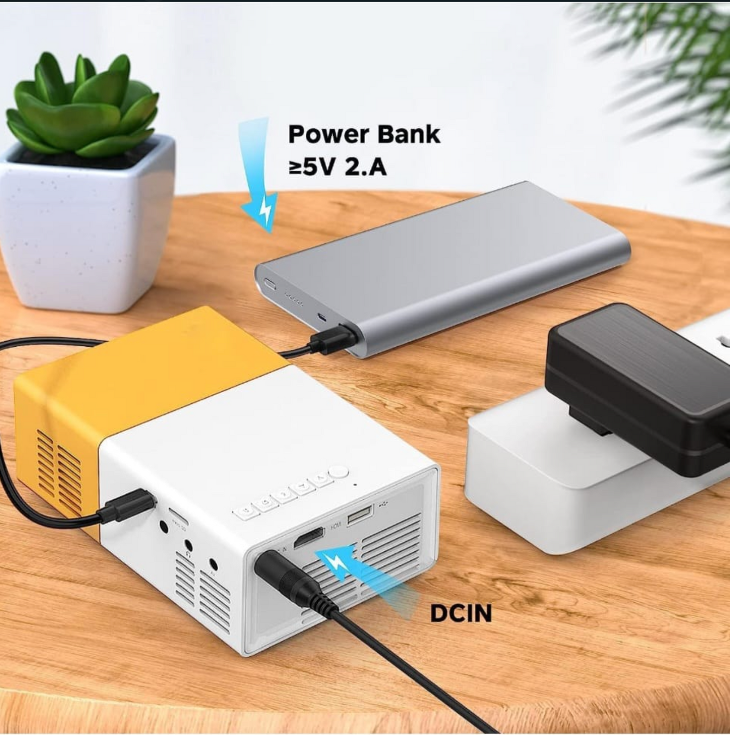 Mini Projector with HDMI Cable
