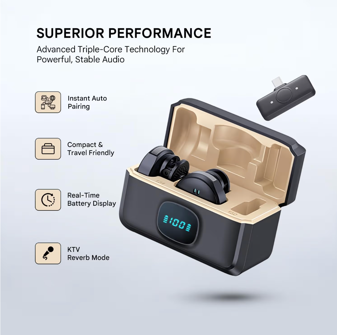 Q8 Wireless Microphone Caller Mic For Youtube