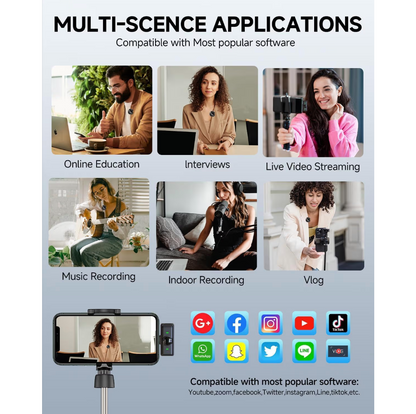 Q8 Wireless Microphone Caller Mic For Youtube