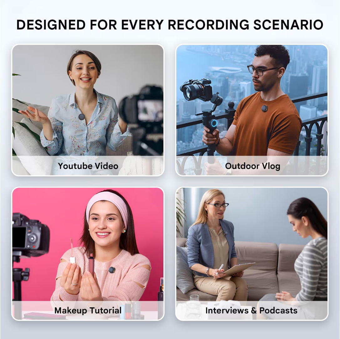 Q8 Wireless Microphone Caller Mic For Youtube